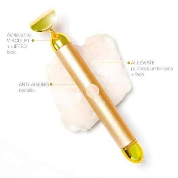 Skin Inc ✦ Sculpt Lift Bar ✦ 24K Gold Facial Massager Blush Pink Anti-Ageing NWT - Picture 3 of 8